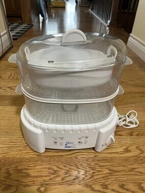 Oster 4711 Designer Large 6 Qt Food Steamer Rice Cooker 2 Tier